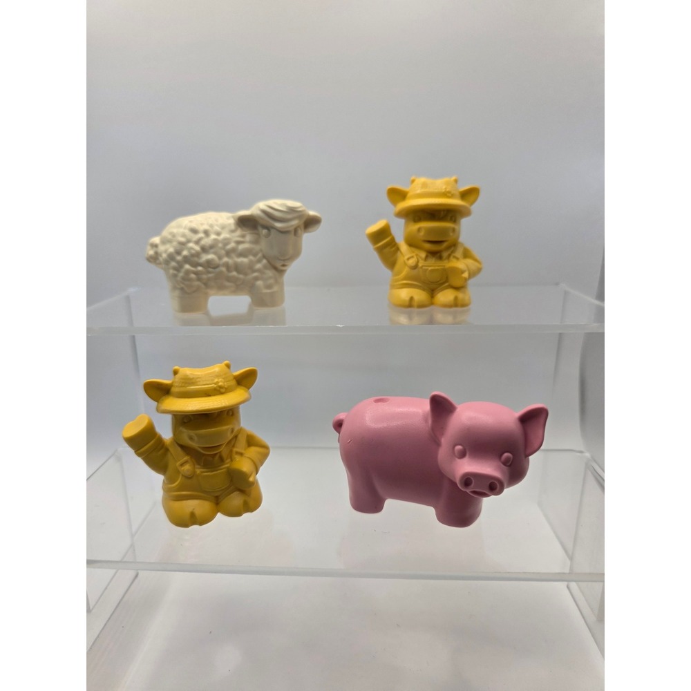 Green Toys Red Barn Yard Farm Replacement Figure FARMER PIG LAMB Animal Lot of 4